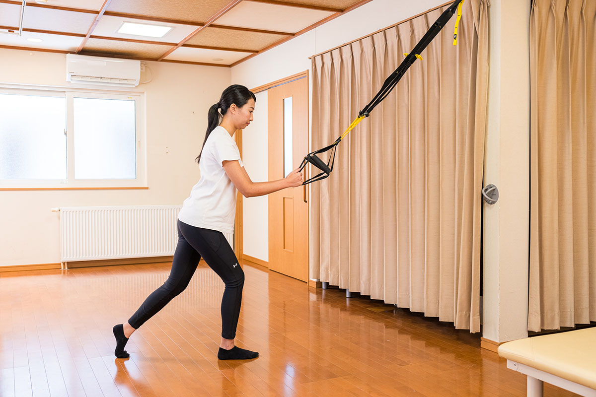 TRX片足スクワット